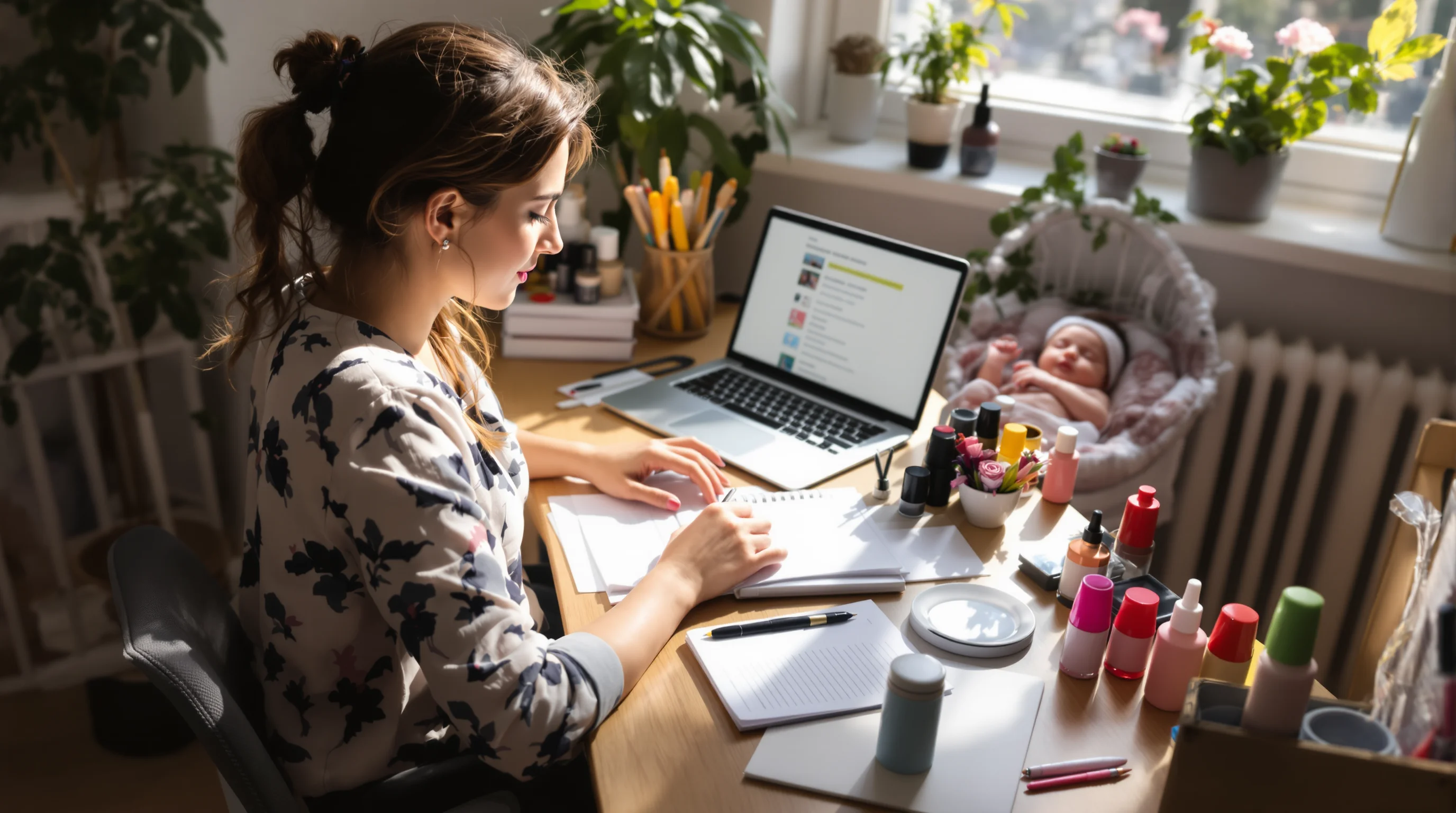 ¿Cómo compatibilizar la maternidad con una formación flexible como los cursos de manicura?