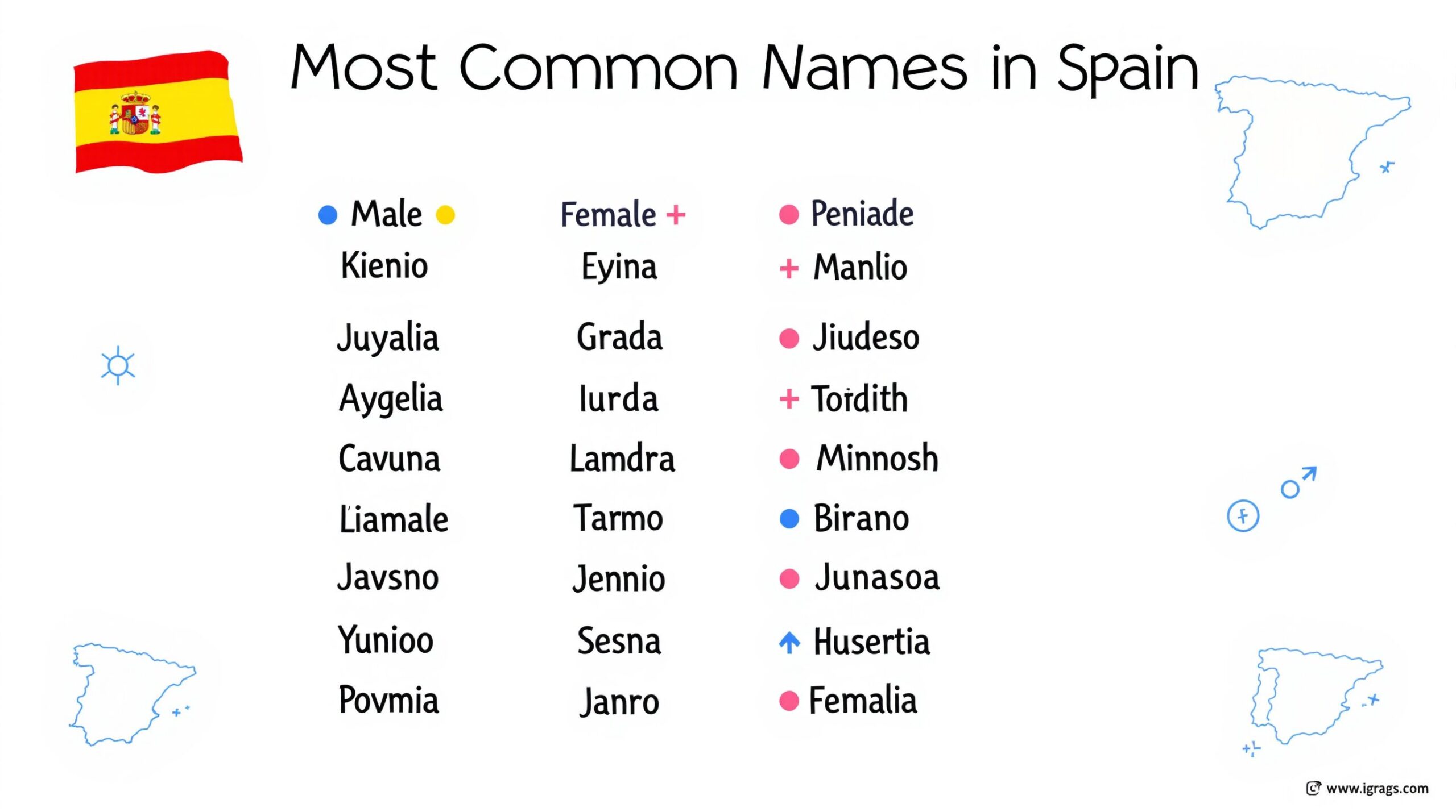 nombres mas comunes en españa