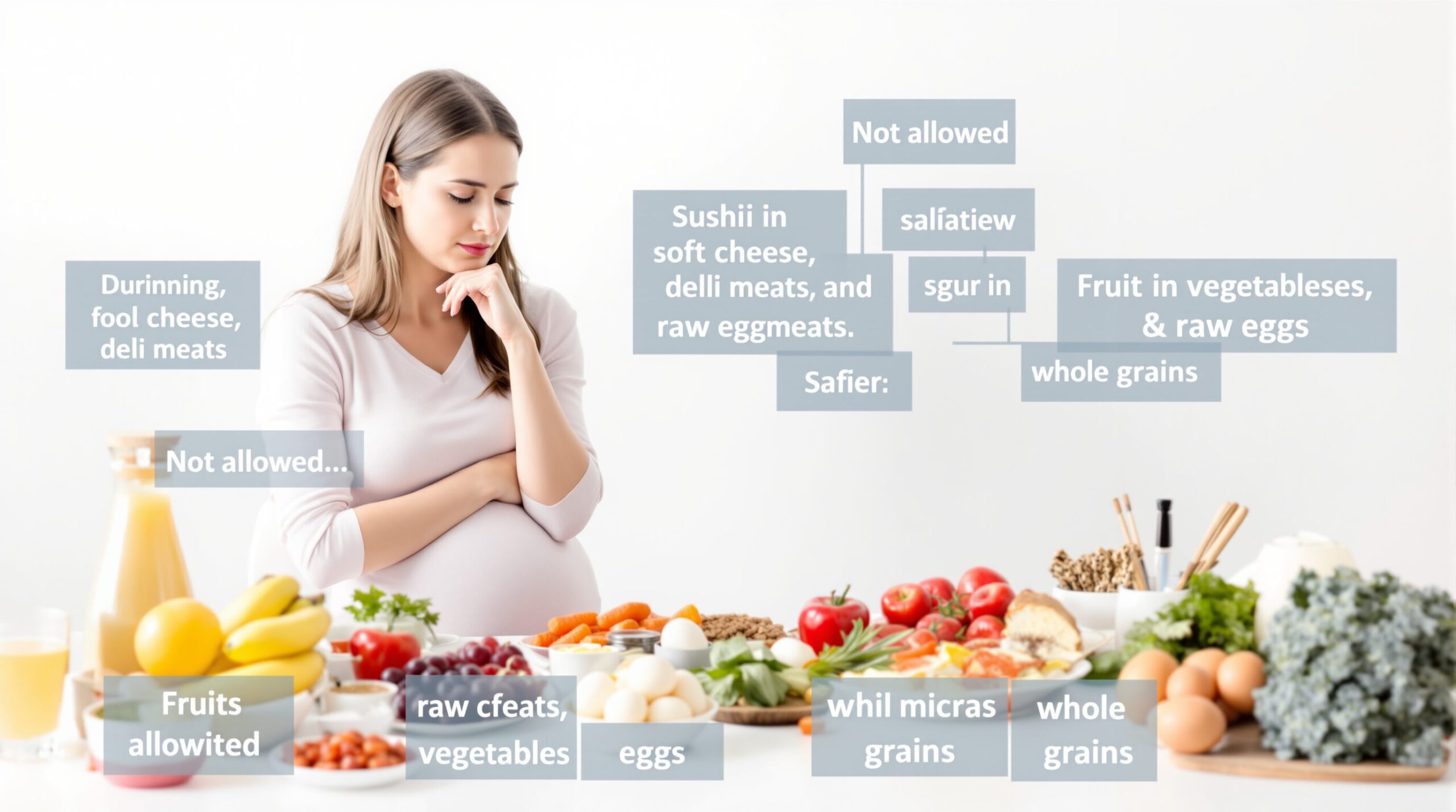 que no puede comer una embarazada