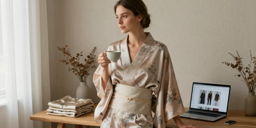 La demanda de kimonos de seda online crece en España ante el auge de la moda consciente y el estilo de vida slow