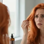 pelo naranja despues del tinte