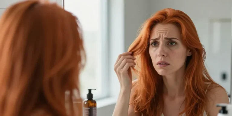 pelo naranja despues del tinte